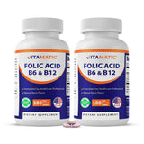 Vitamatic Folic Acid Vitamin B Complex Supplement front view