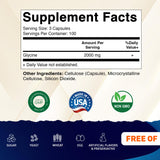 Vitamatic Glycine 2000mg bottle side view