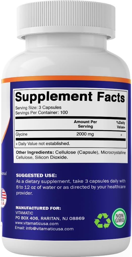 Vitamatic Glycine 2000mg product packaging