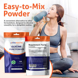 Vitamatic Glycine Pure Powder 3000mg side view showing packaging