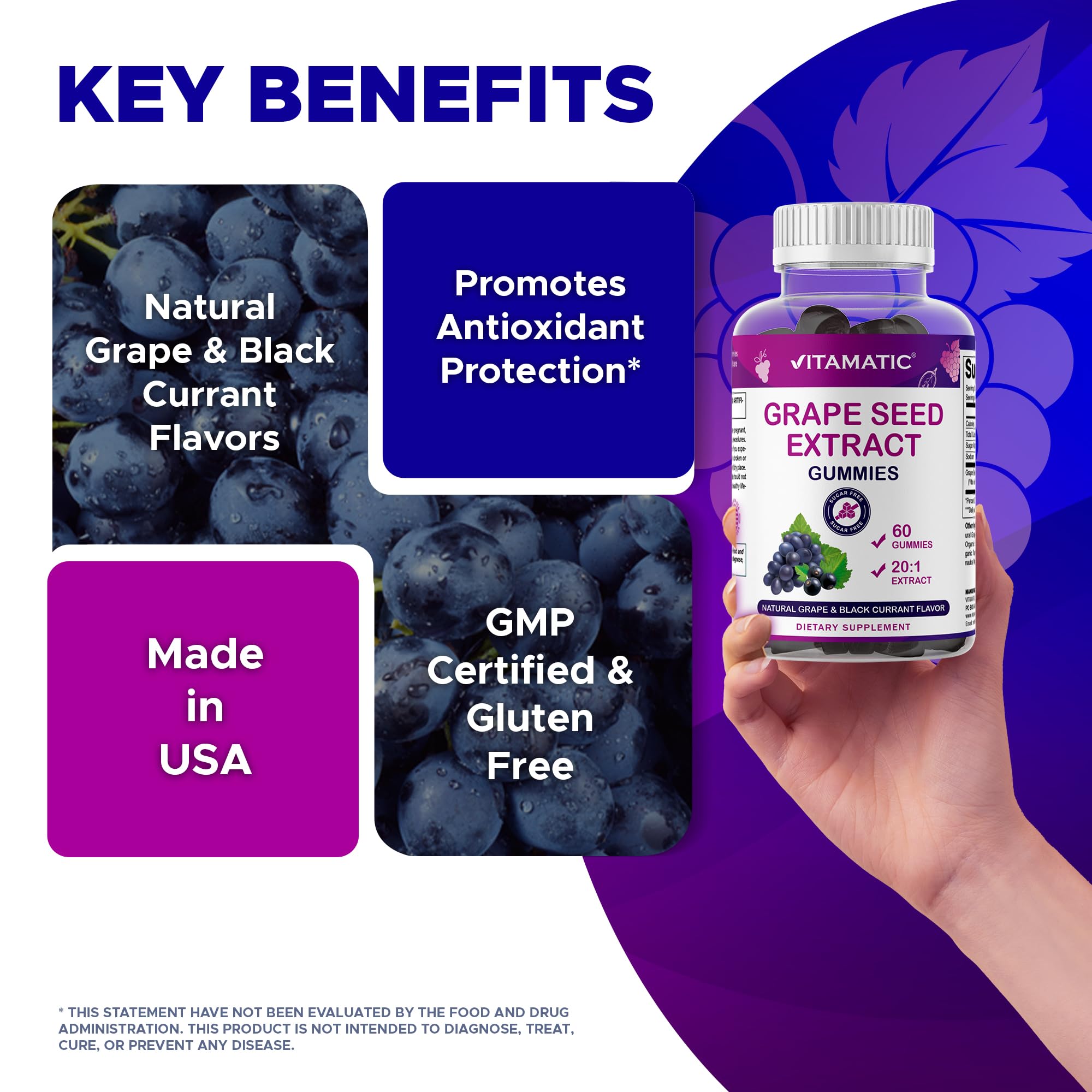 Vitamatic Grape Seed Extract Gummies ingredients list