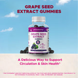 Vitamatic Grape Seed Extract Gummies with fresh grapes