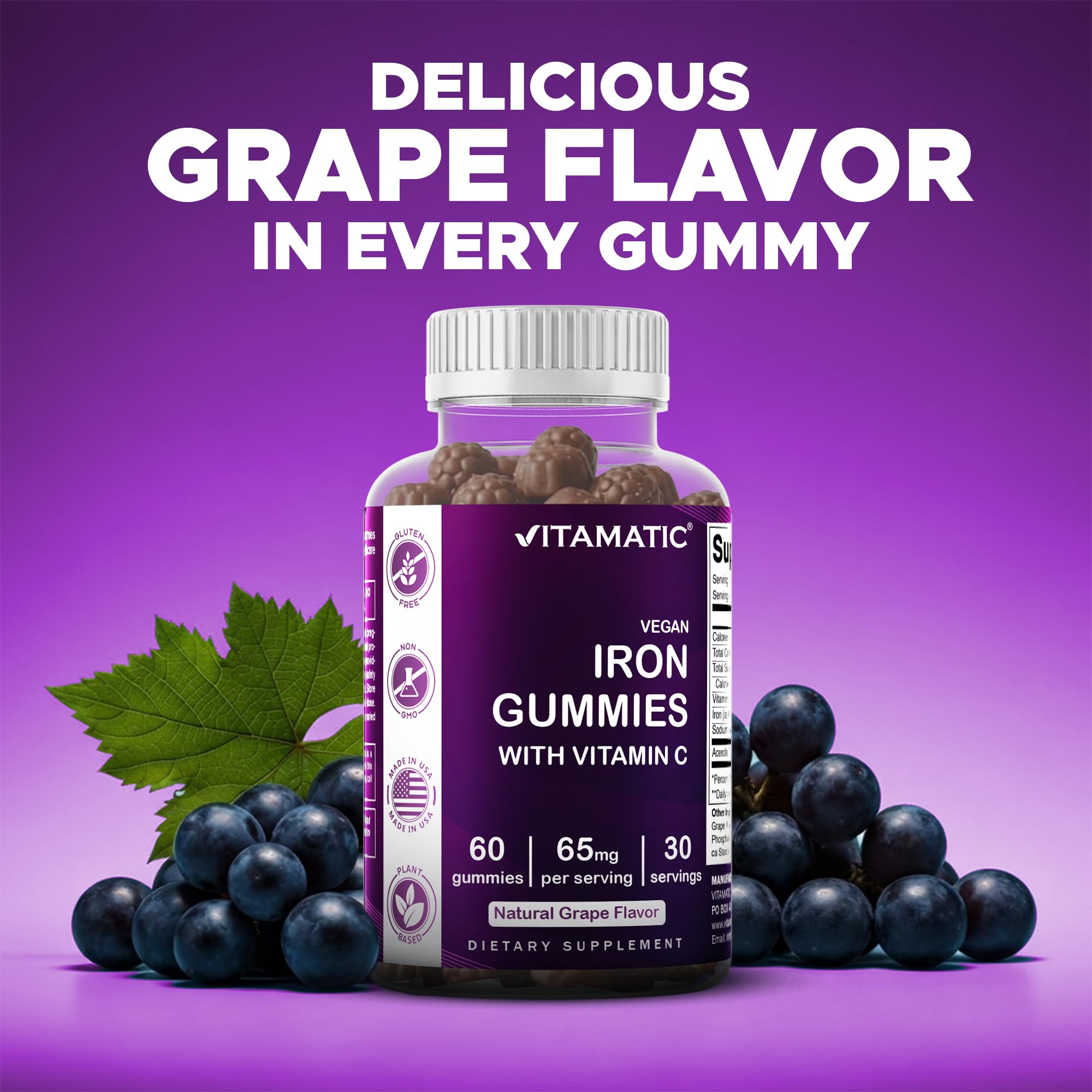 Vitamatic Iron Gummies with other supplements