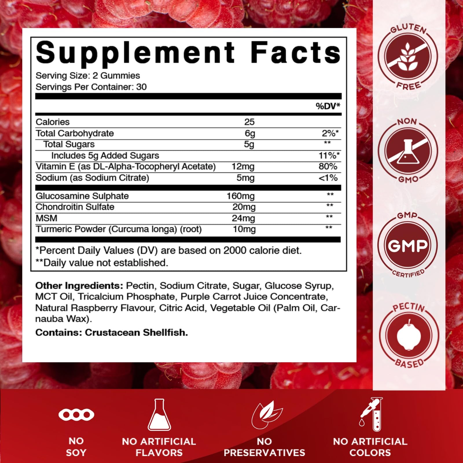 Vitamatic Joint Health Gummies fruit-flavoured gummies close-up