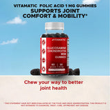 Vitamatic Joint Health Gummies top view with gummies scattered