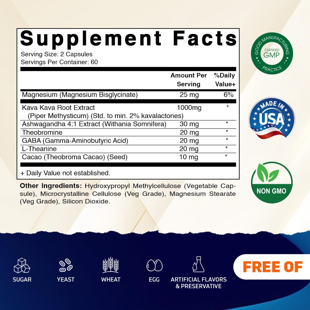 Vitamatic Kava Kava Root Extract 1000mg side view