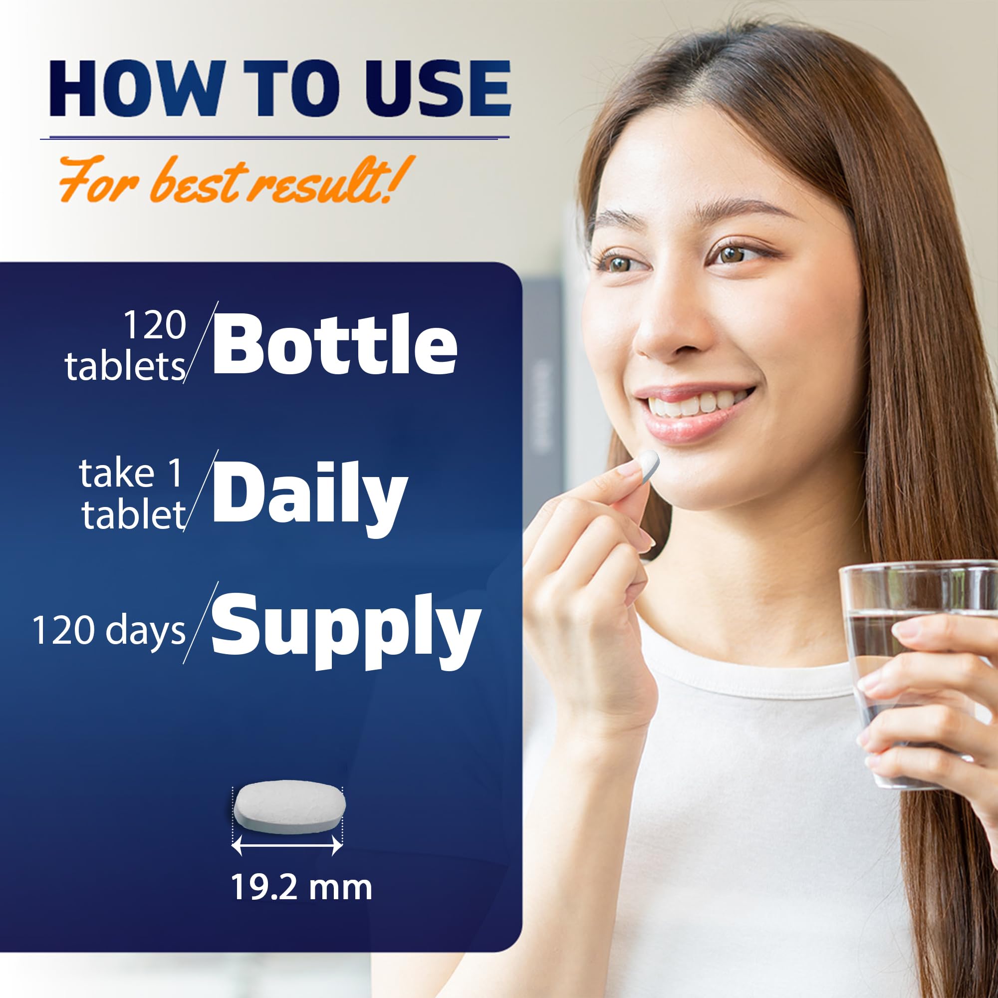 Vitamatic L-Tryptophan 1000 mg tablets on a white background