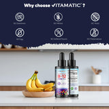 Vitamatic Liquid B12 Supplement 272g on a kitchen counter