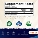 Vitamatic Lithium Orotate Supplement bottle side view