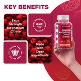 Vitamatic Magnesium Gummies 255mg back view packaging