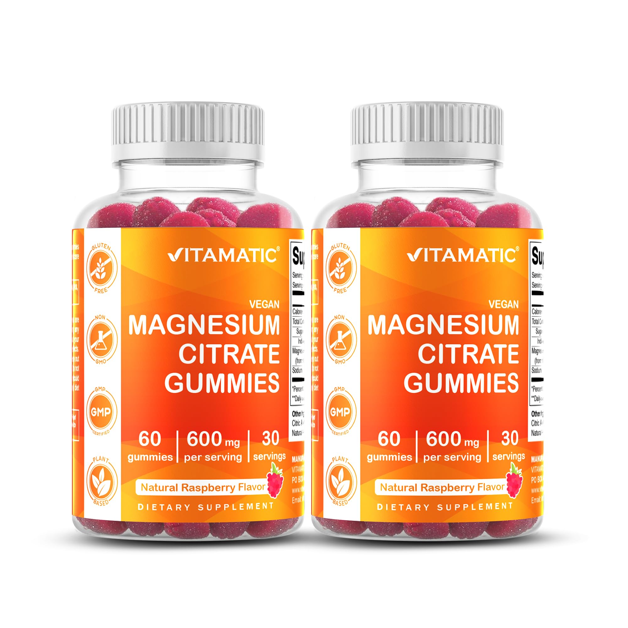 Vitamatic Magnesium Gummies front view with packaging