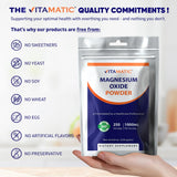 Vitamatic Magnesium Oxide Powder 1000mg mixed into a smoothie