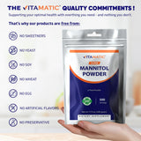 Vitamatic Mannitol Powder mixed in a glass of water