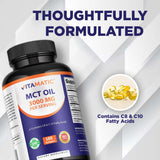Vitamatic MCT Oil Capsules close-up of the bottle