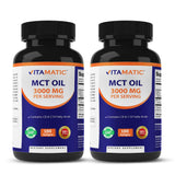 Vitamatic MCT Oil Capsules front view with packaging