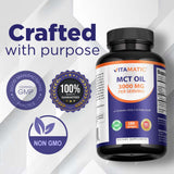 Vitamatic MCT Oil Capsules showing serving size