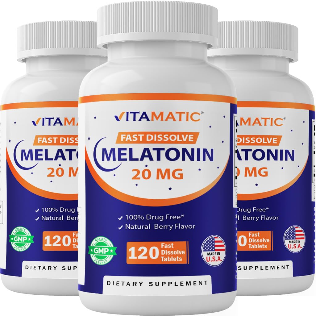 Vitamatic Melatonin Fast Dissolve Tablets packaging front view