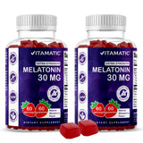 Vitamatic Melatonin Gummies 10mg Strawberry flavour front view