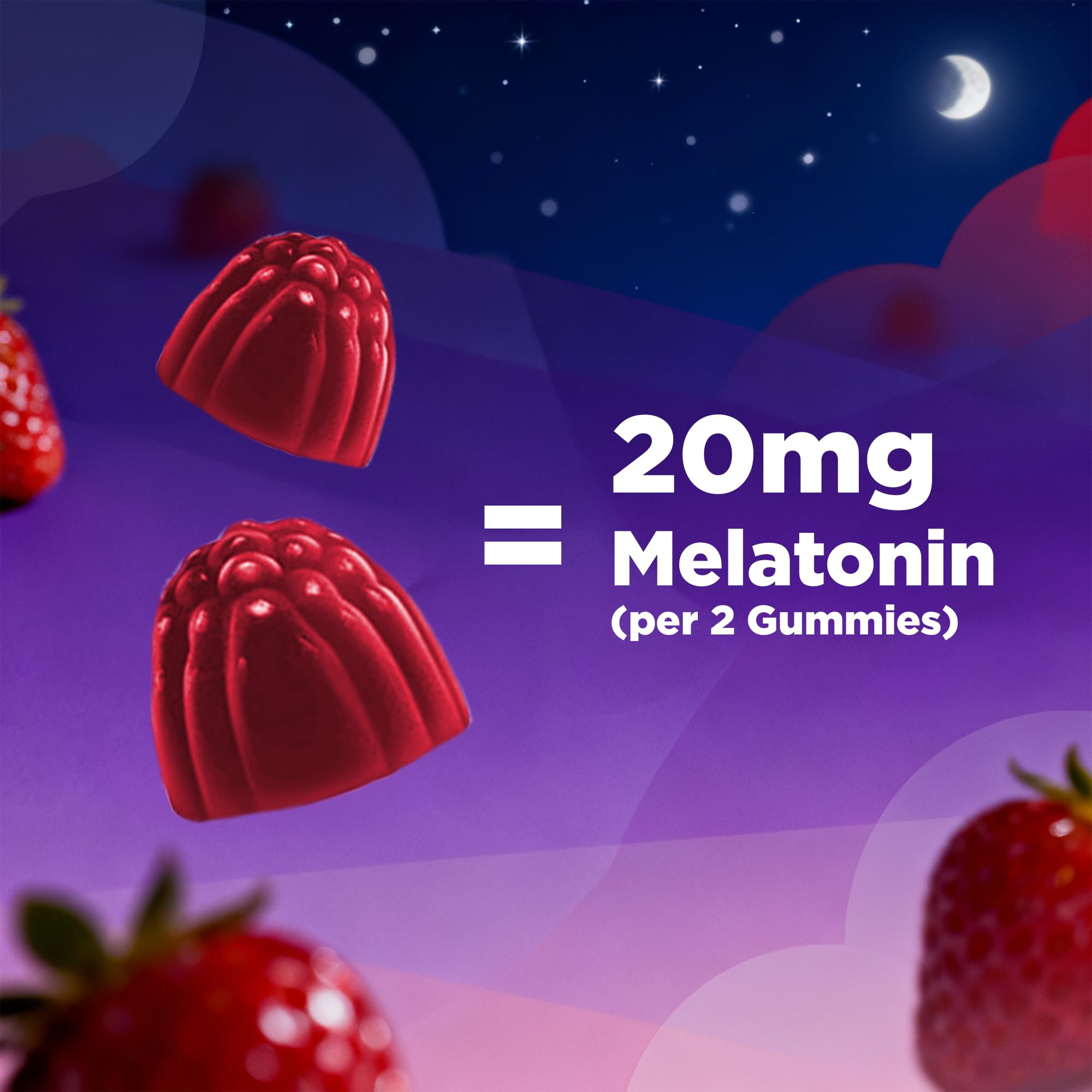 Vitamatic Melatonin Gummies 2 pack side view