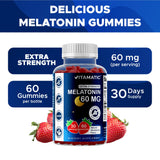 Vitamatic Melatonin Gummies back view with nutritional information