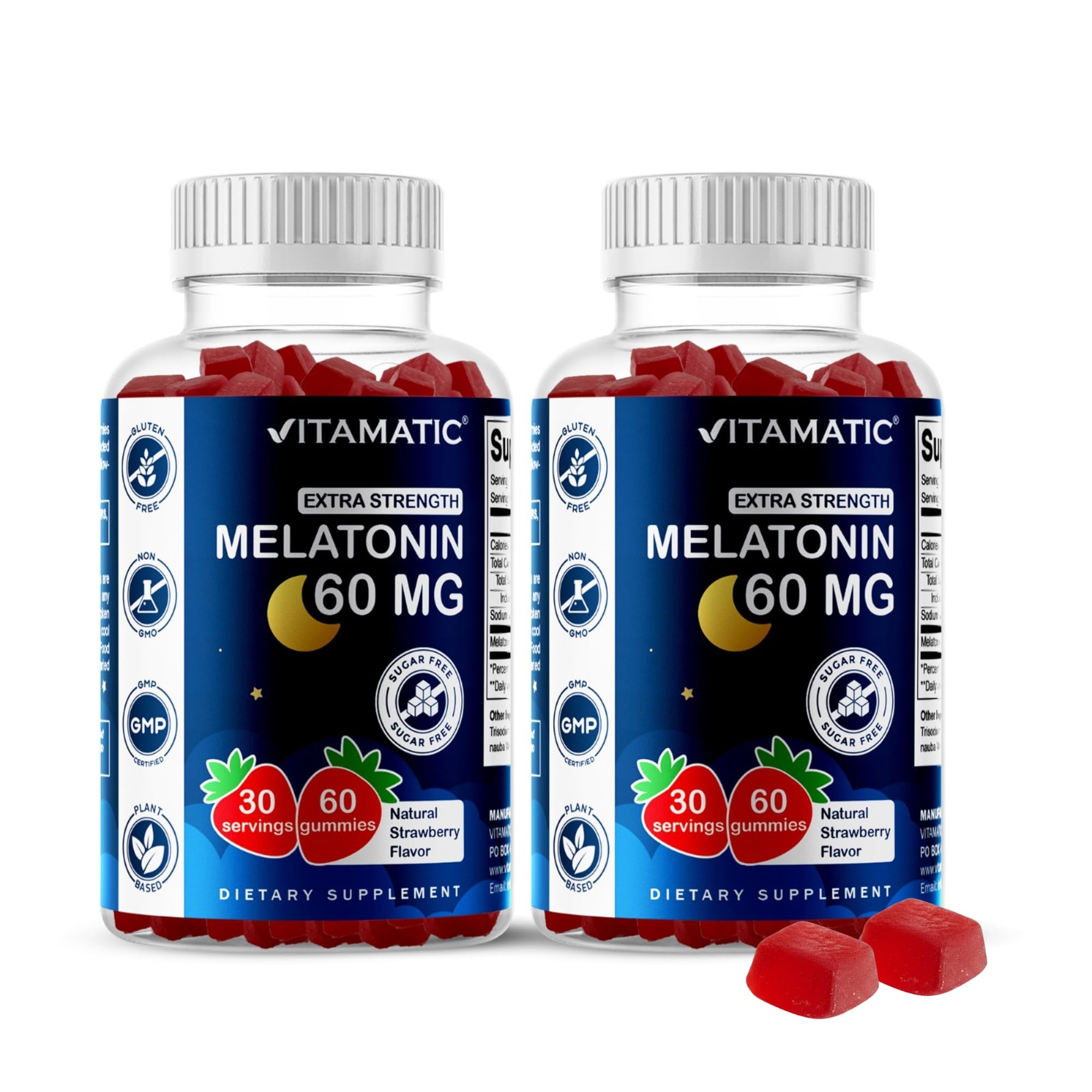 Vitamatic Melatonin Gummies front view packaging