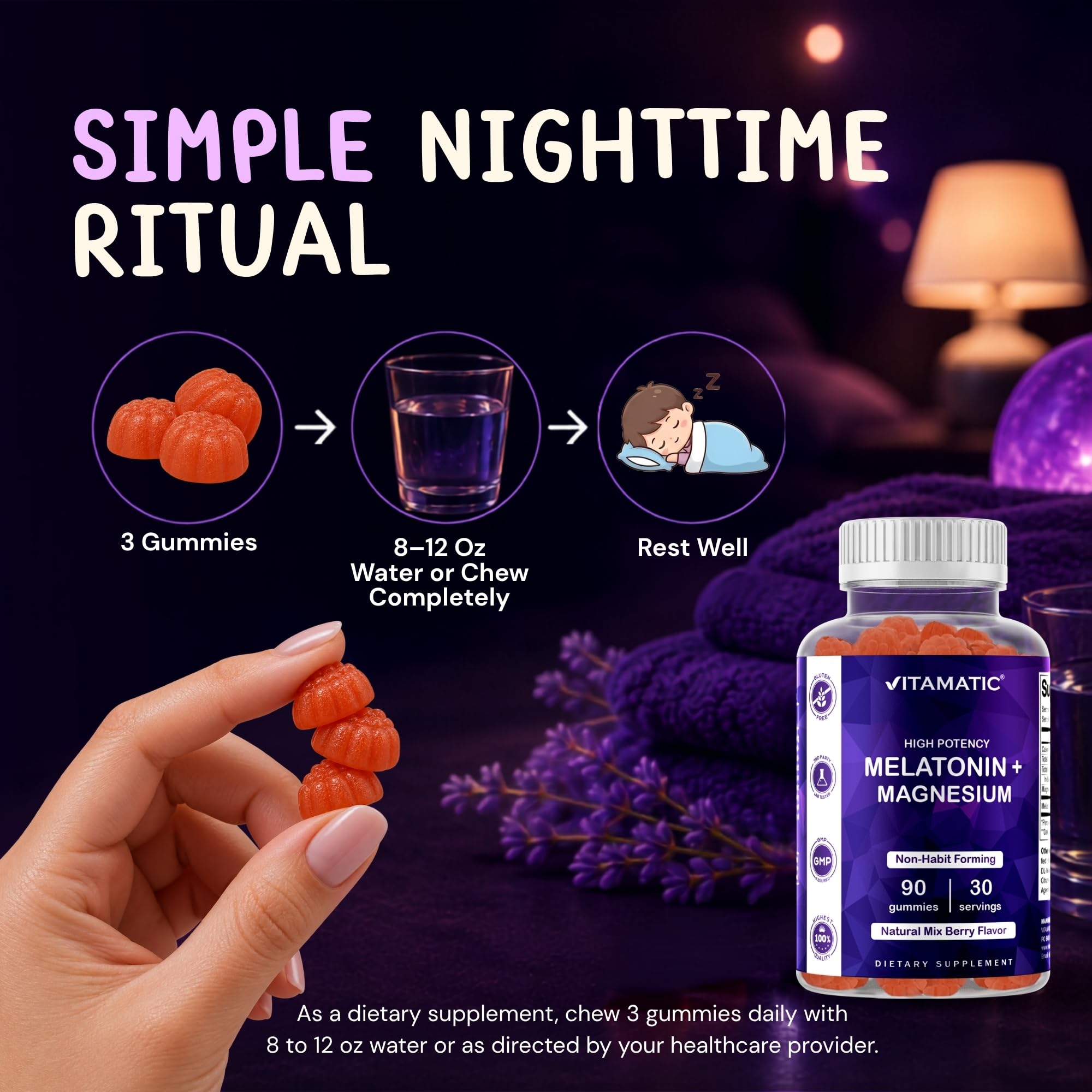 Vitamatic Melatonin Gummies nutritional information