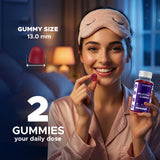 Vitamatic Melatonin Gummies with a close-up of the gummies