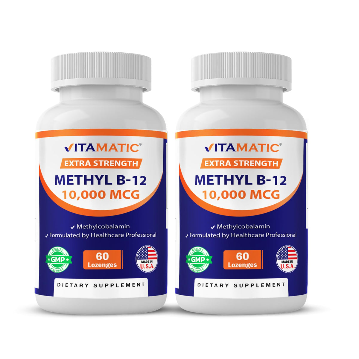 Vitamatic Methyl Vitamin B12 Lozenges 10,000 mcg front view
