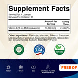 Vitamatic Methyl Vitamin B12 Lozenges bottle side view