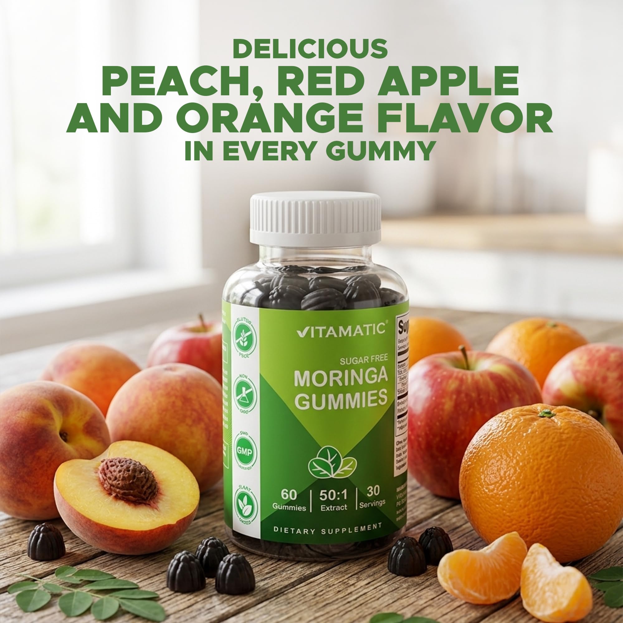Vitamatic Moringa Superfood Supplement in Natural Orange flavour