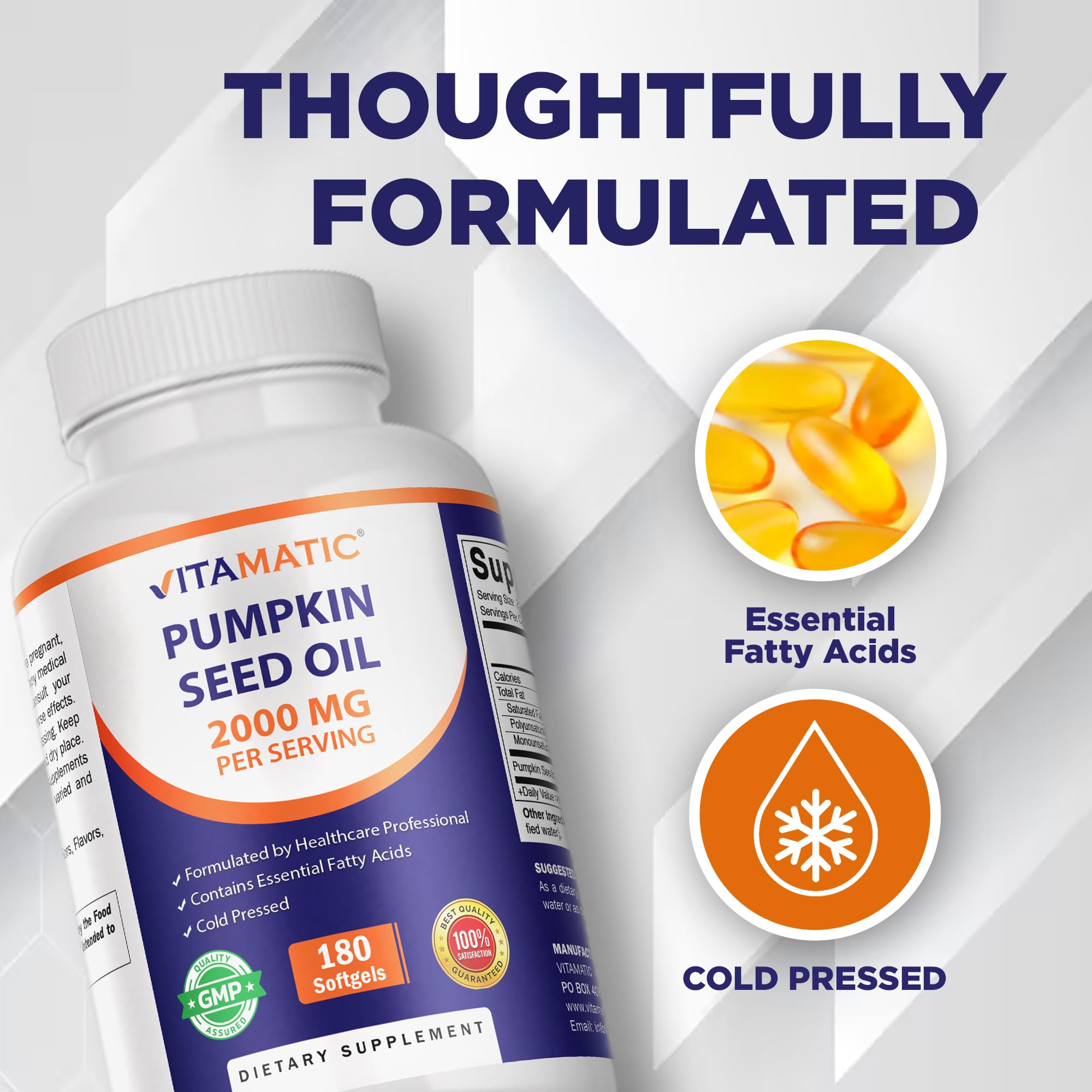 Vitamatic Omega 3-6-9 Supplement 540g packaging