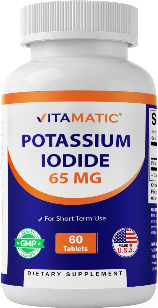 Vitamatic Potassium Iodide 65mg 60 Tablets front view