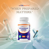 Vitamatic Potassium Iodide Tablets back view with ingredients listed