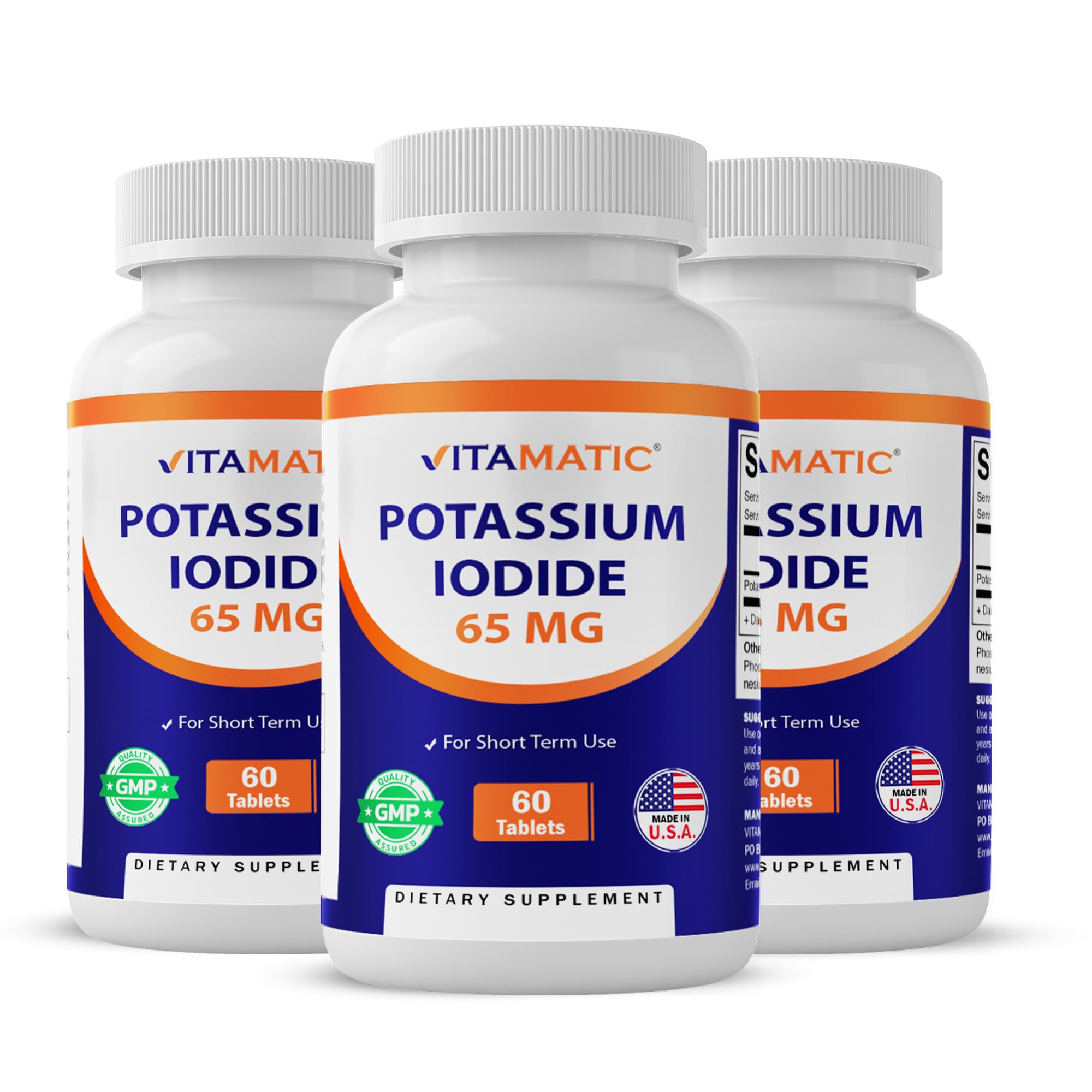 Vitamatic Potassium Iodide Tablets front view, 136g package