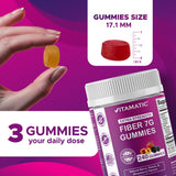 Vitamatic Prebiotic Fiber Gummies packaging with natural flavours