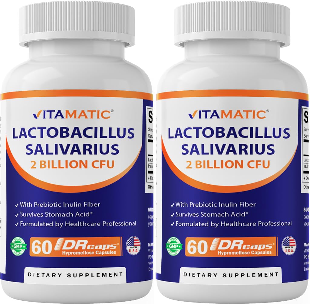 Vitamatic Probiotic Acidophilus Capsules bottle front view
