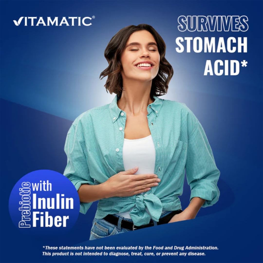 Vitamatic Probiotic Acidophilus Capsules with a glass of water