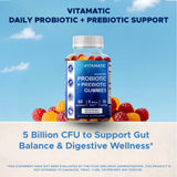 Vitamatic Probiotic Gummies opened packaging with gummies visible