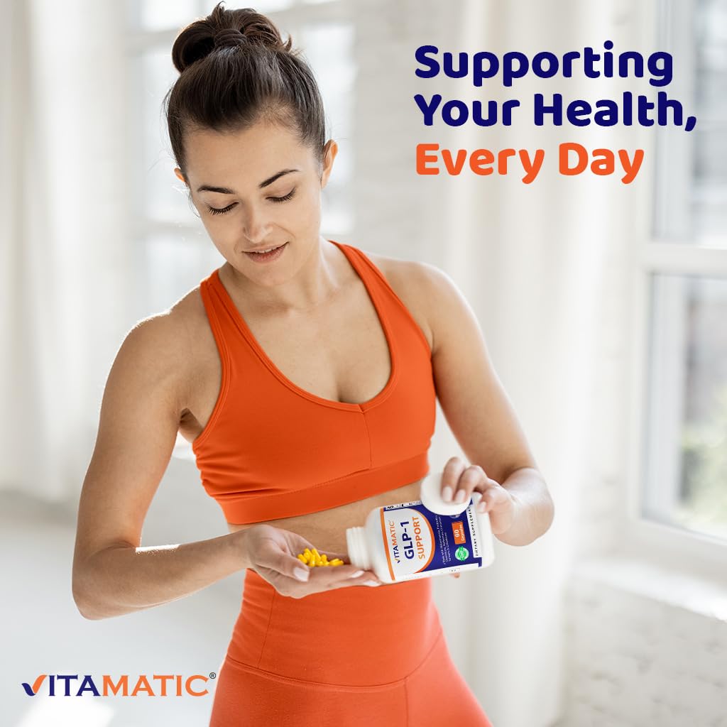 Vitamatic Probiotic Supplement capsules in a hand