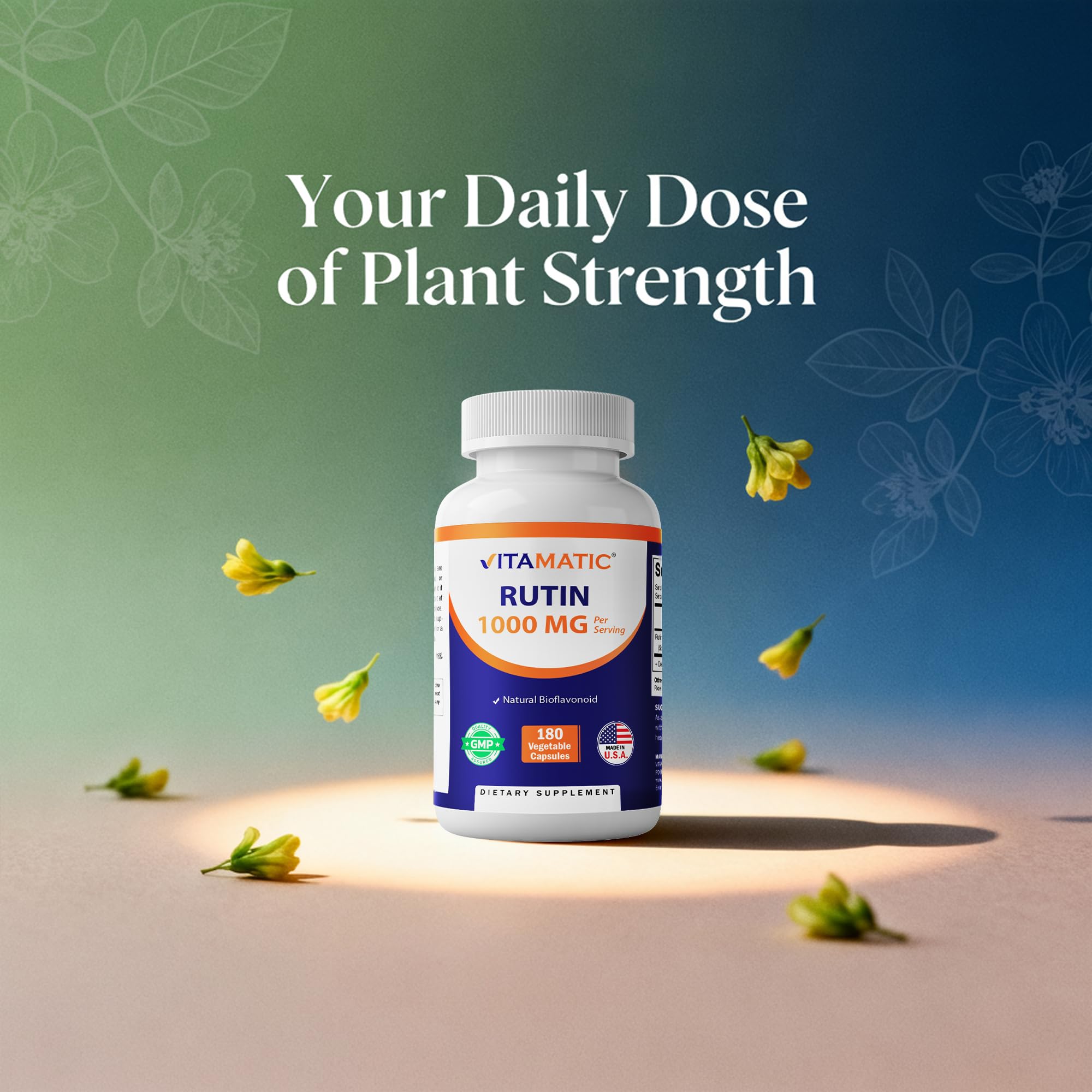 Vitamatic Rutin Dietary Supplement 160g capsule close-up