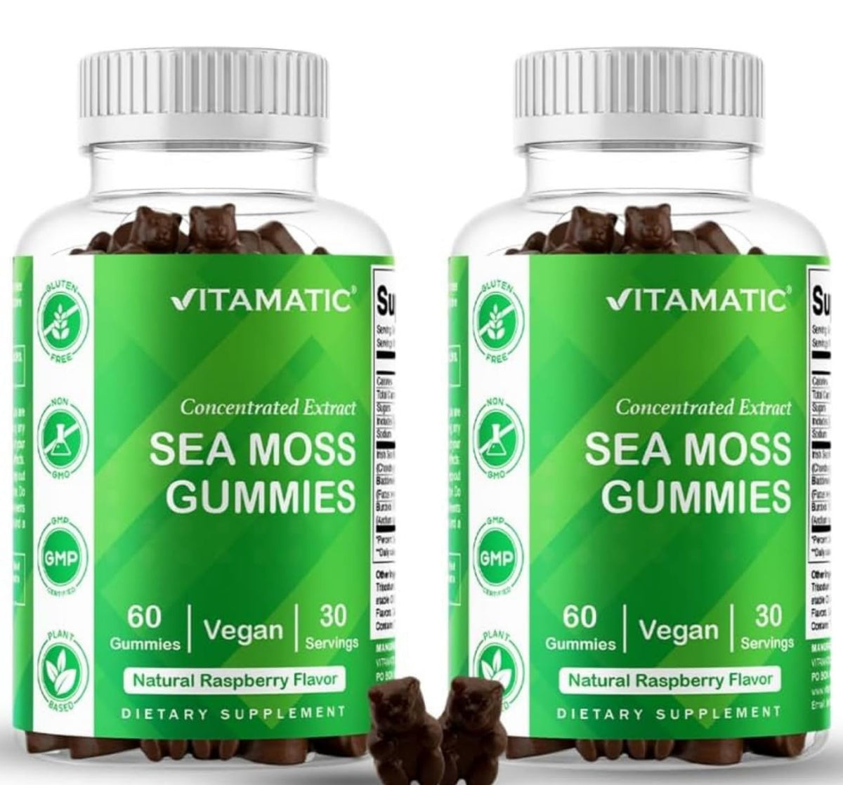 Vitamatic Sea Moss Gummies bottle front view