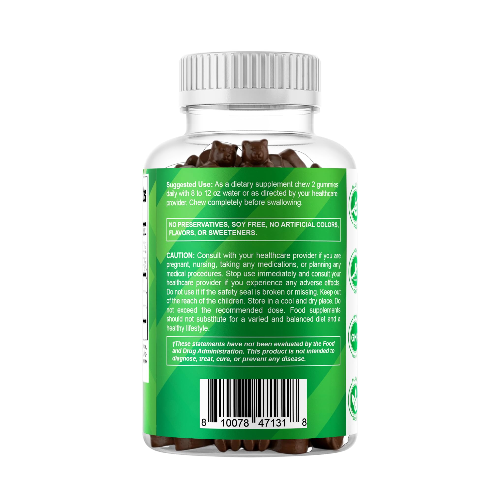 Vitamatic Sea Moss Gummies displayed with other vitamin supplements
