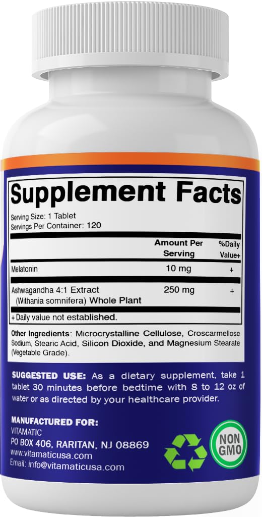Vitamatic Sleep Supplement Tablets close-up of tablets