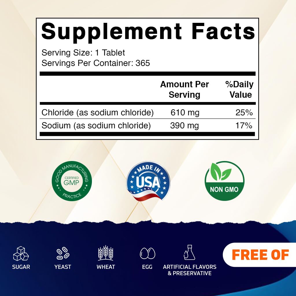 Vitamatic Sodium Chloride Tablets 1270g packaging