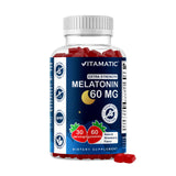 Vitamatic Sugar Free Melatonin Gummies front view with packaging