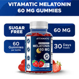 Vitamatic Sugar Free Melatonin Gummies in a bowl