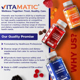 Vitamatic Sugar Free Melatonin Gummies with ingredients displayed