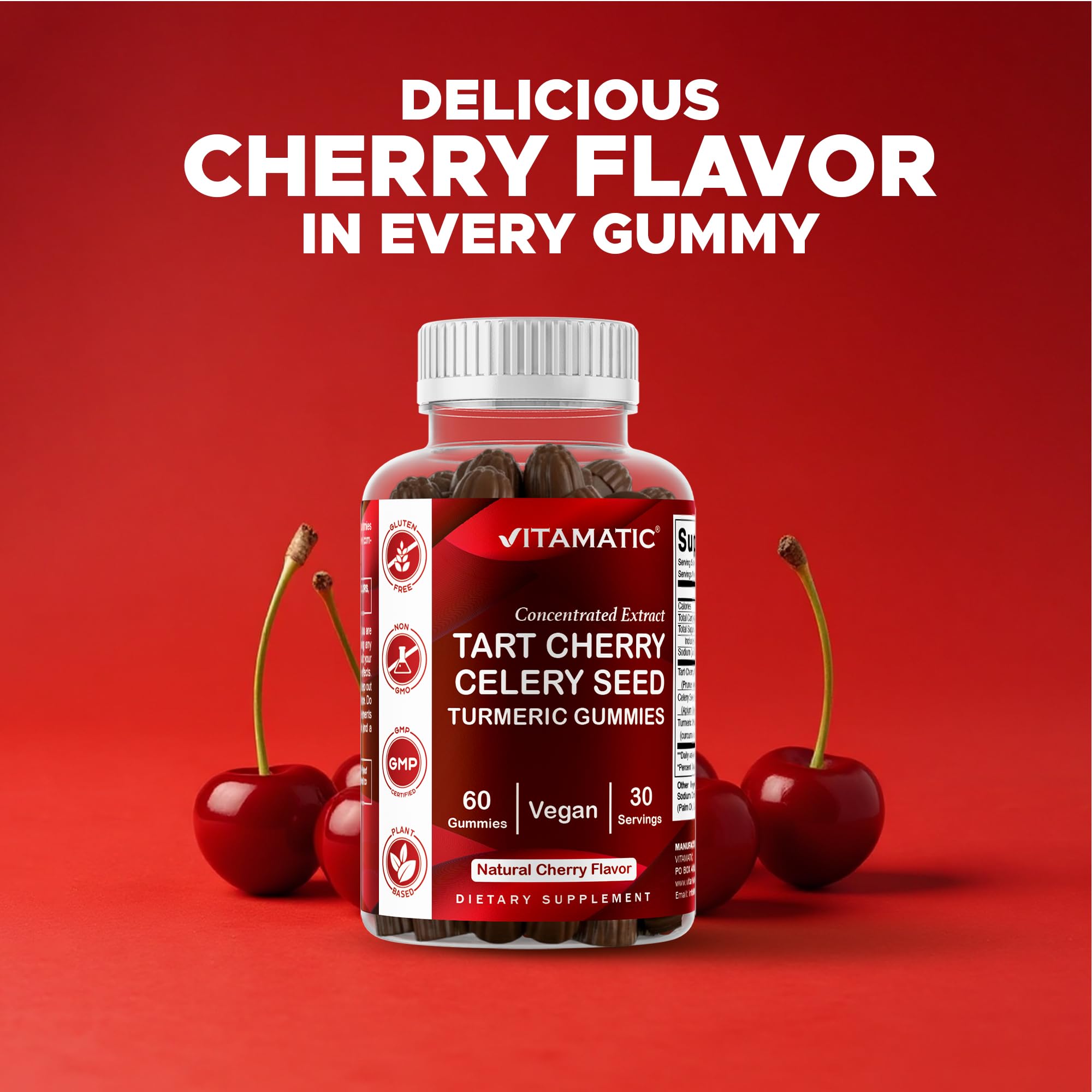 Vitamatic Tart Cherry Gummies nutritional information
