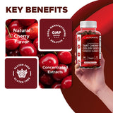 Vitamatic Tart Cherry Gummies with fresh cherries