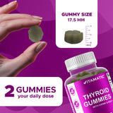 Vitamatic Thyroid Support Gummies displayed with fresh apples
